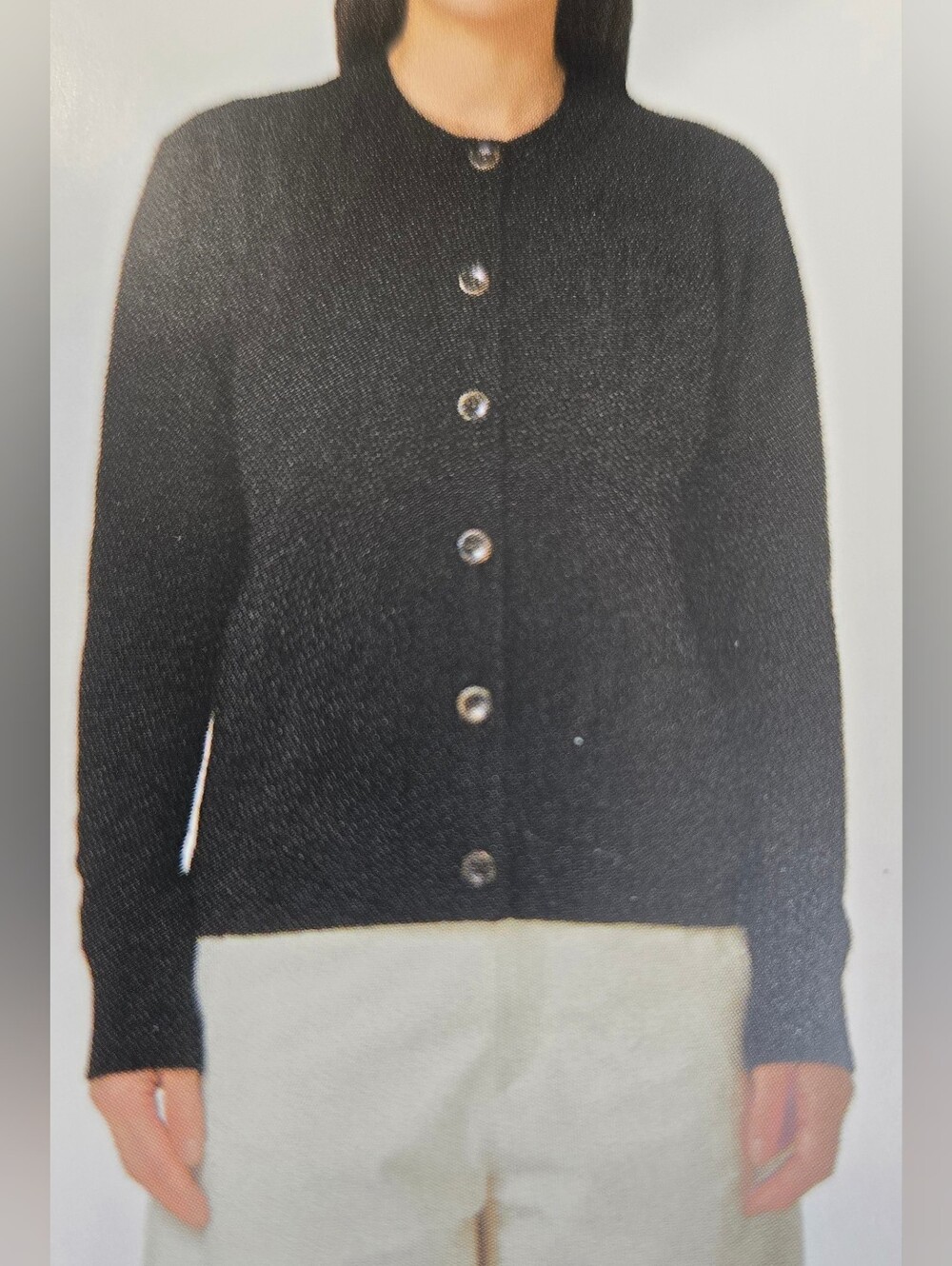 Lydiavine Costco Women's Small Black 100% Cashmere Cardigan Sweater New Tags